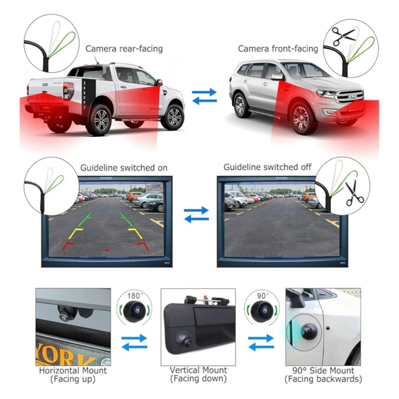 Front/Backup Camera, Great Night Vision HD& Super Wide Angle Metal Lens. - Picture 7 of 10